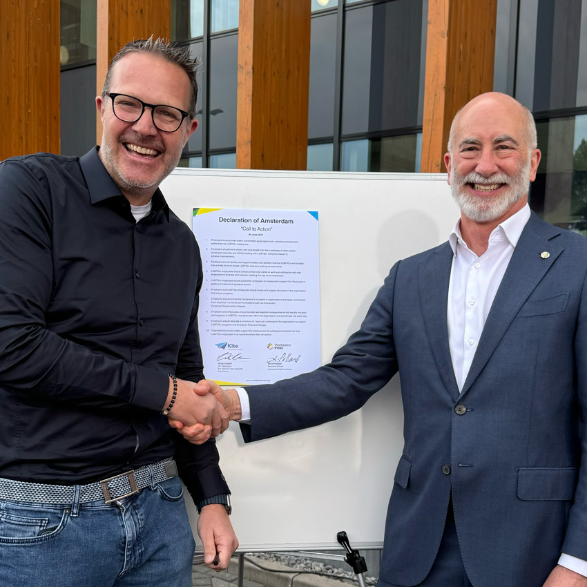 Chris Crowell – VP, Operations – Site Head EU Manufacturing Kite Pharma with David Pollard Executive Director Workplace Pride.